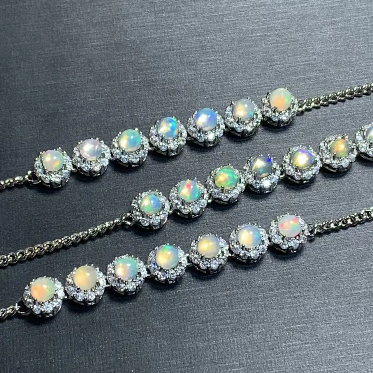 

Gorgeous Color Natural Opal Bracelets & Bangles For Women Adjustable Fine Jewelry Stone Gift Party Woman Birthday