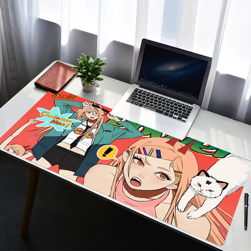 

Mouse Pad Non Slip Rubber Mousepad Laptop Gamer Cabinet Keyboard Pad Office Computer Gaming C-chainsaw Man Power Desk Mouse Mat