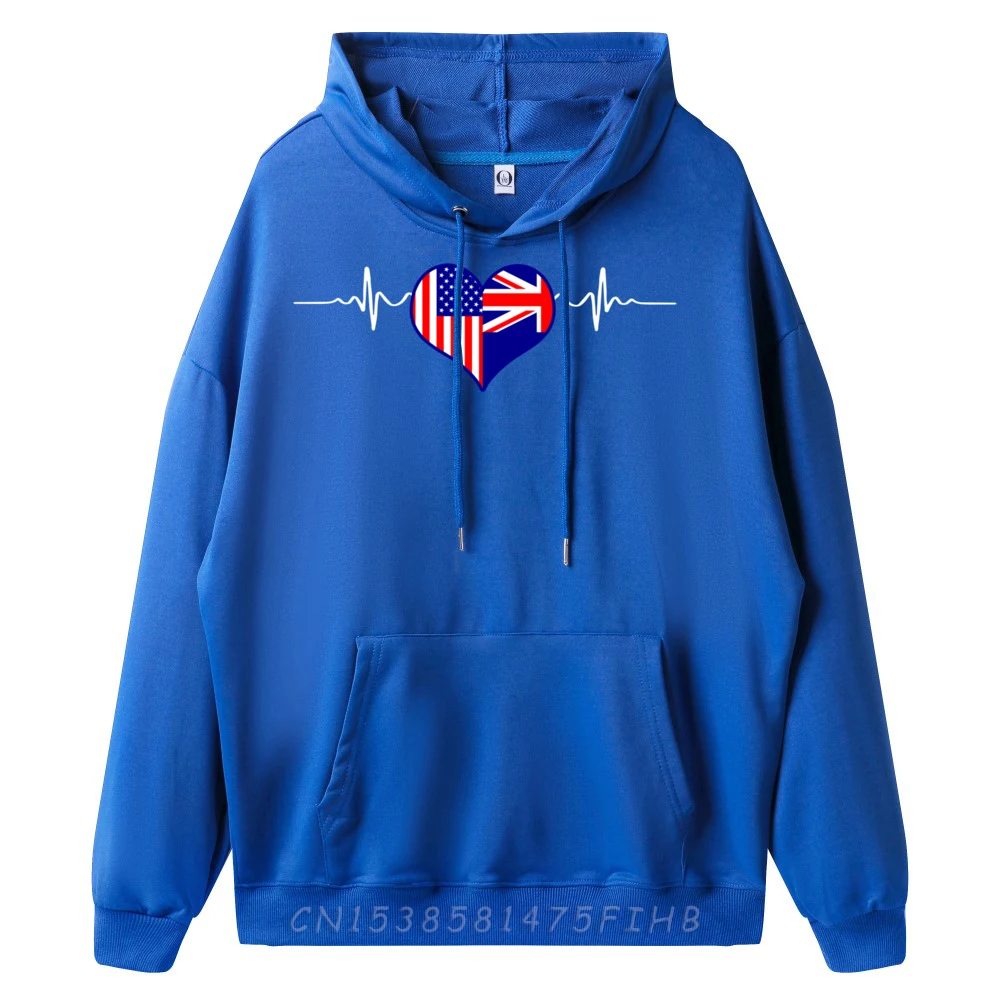 Dual Citizenship Australia Heartbeat American Citizen Pride 3XL Men Clothing Long Sleeve Tee Party