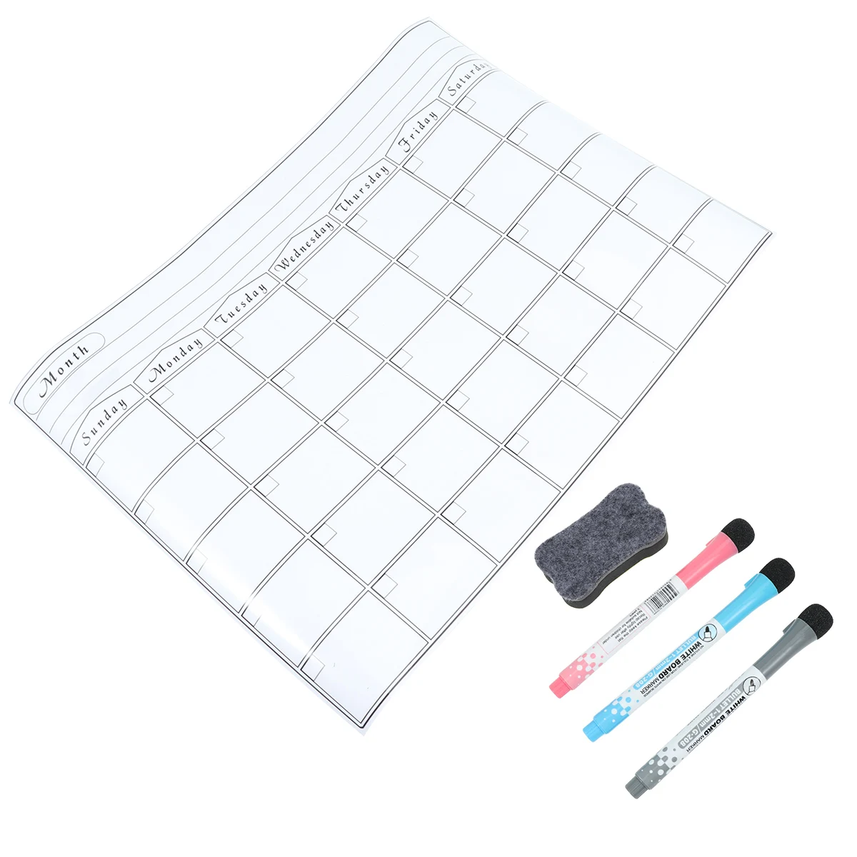 

Monthly Schedule Magnetic Calendar Sticker Weekly Planner Kit Detachable