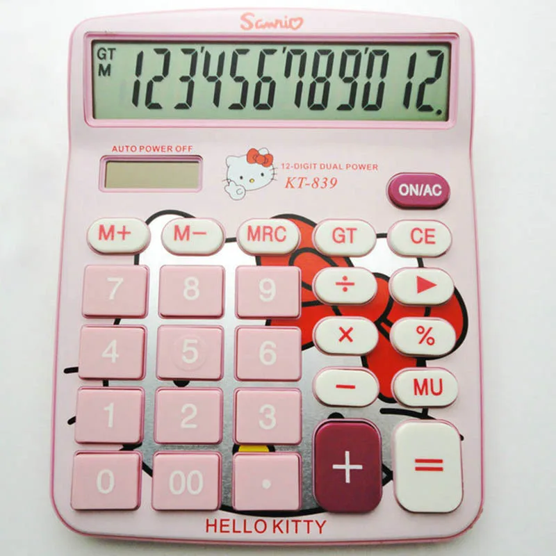 Kellokitty Kawaii-デスクトップ用の大型ボタン,電卓,漫画,コンピューター,アニメーションアクション,発売製品,ギフト用