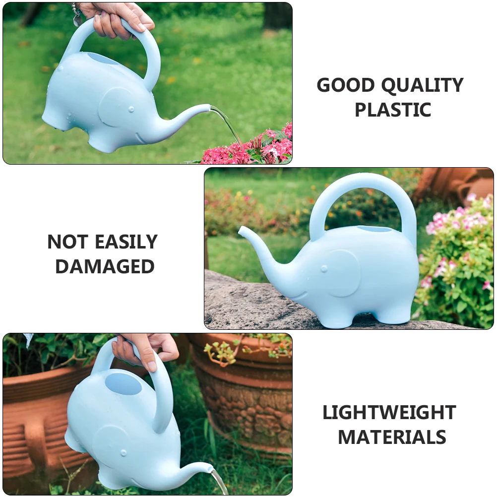 

Lovely Elephant Plastic Watering Can Large Capacity Lightweight Durable for Flower Plants Household Garden Watering Pot