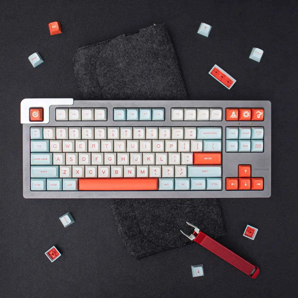 

Salmon keycap 170 keys SA height two-color molding large full set of mechanical keyboard adaptation 64/87/980
