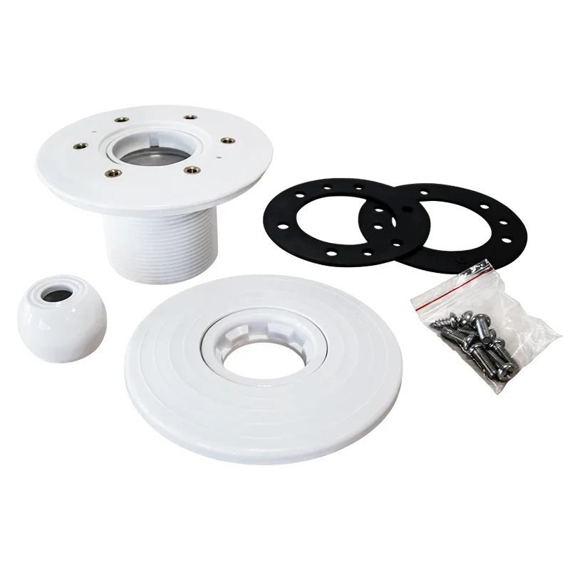 Lightweight Swimming Pool Water Return Inlet Fitting with Double Sealing Ring, ABS Pool Water Return Jet Nozzle.