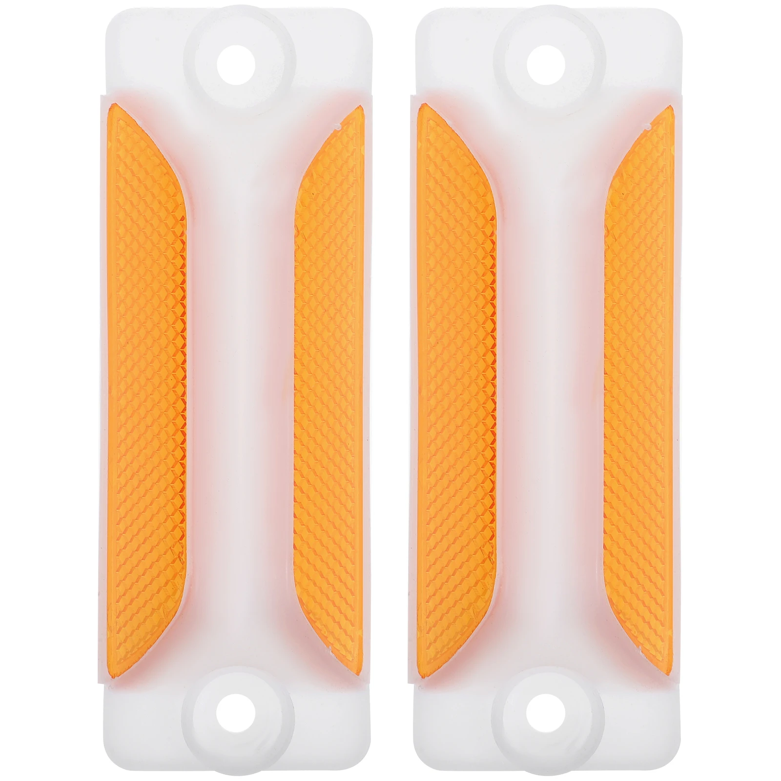 2pcs Reflective Marker Traffic Safety Warning Delineator For Driveway Pavement Guardrail Rectangular Reflectors Visibility