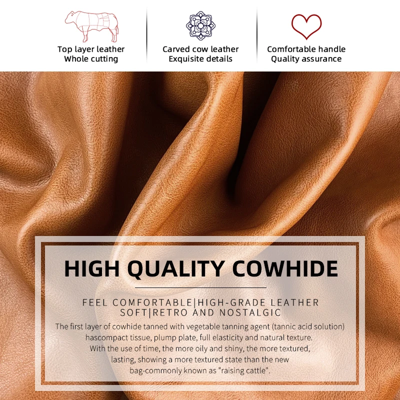 Handmade Genuine Leather Card Holder Pouch Fashion Credit Cards Slot Coin Purse Portable Storage Work Id Card Badge Pocket