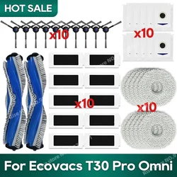Compatible For Ecovacs T30 Pro Omni / T30 Omni, YEEDI M12 Pro+ Accessories Main Side Brush Filter Mop Dust Bag Replacement