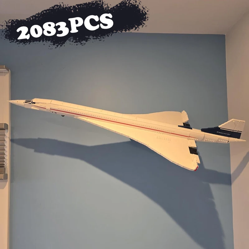 

MINISO Concorde Airbus строительные блоки техническая 105 см модель самолета кирпич образовательный 10318 10360 рождественские подарки домашний декор