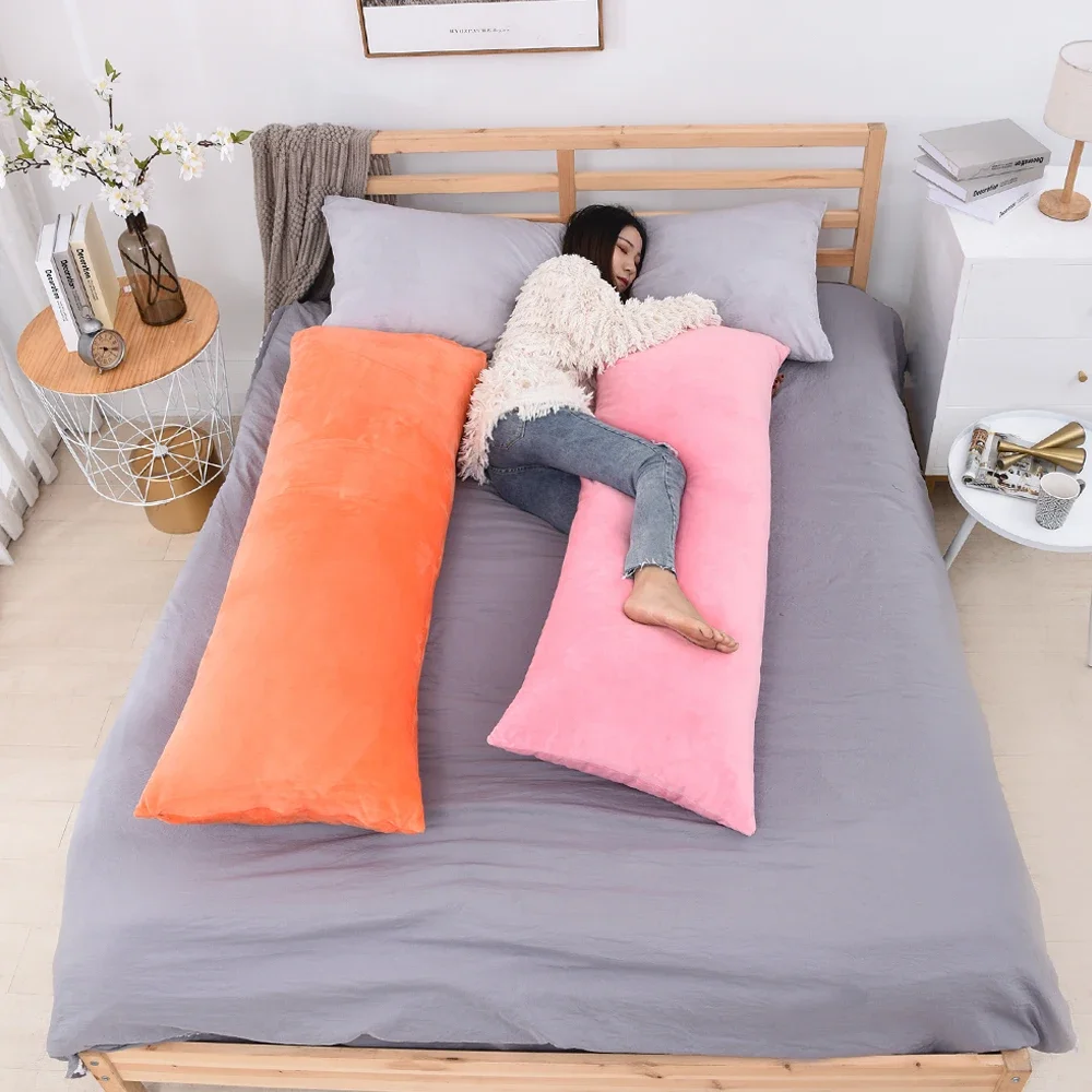 150x50cm Pregnancy Body Pillow Cover Dakimakura  Soft Plush Cushion Long Pillow Cases Large Size Zipper Pillowcase for Bed Sofa