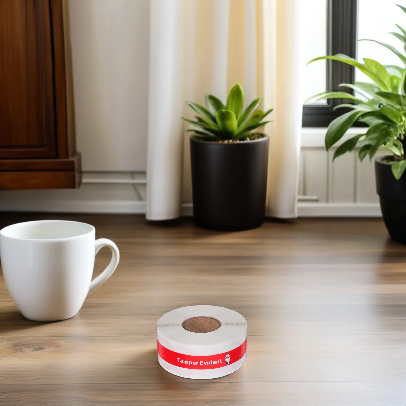 

2 Rolls Secure Tamper Seal Drink Caps Self Adhesive Sealing Stickers Food Packaging Takeout Home Use Removable