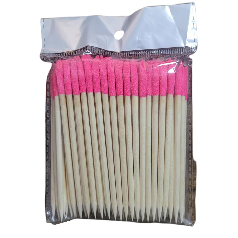 100 Pack Frosted Sanding Rods Wood Handle 280 Grit Polishing For Fine Detailing Wood Models Jewelry Making Hand Tools
