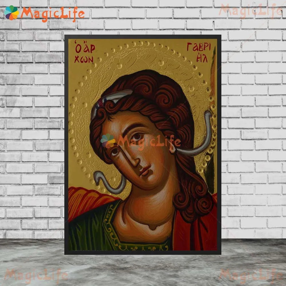 Saint Michael Orthodox Archangel Gabriel Religion Wall Pictures For Living Room Nordic Poster Wall Art Canvas Painting Unframed