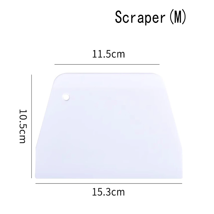 L/M/S Plastic Scraper Trapezoidal Cream Spatula Pizza Knife Dough Slitting Knife Scraper image 4