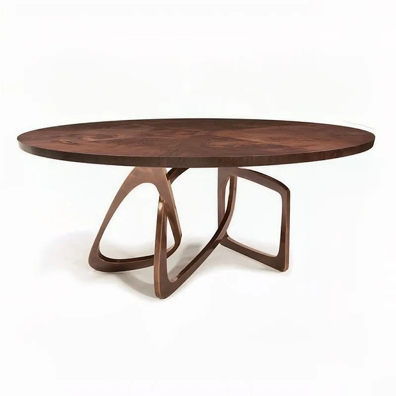 light luxury solid wood dining table modern simple dining table high-end luxury living room rectangular household dining table