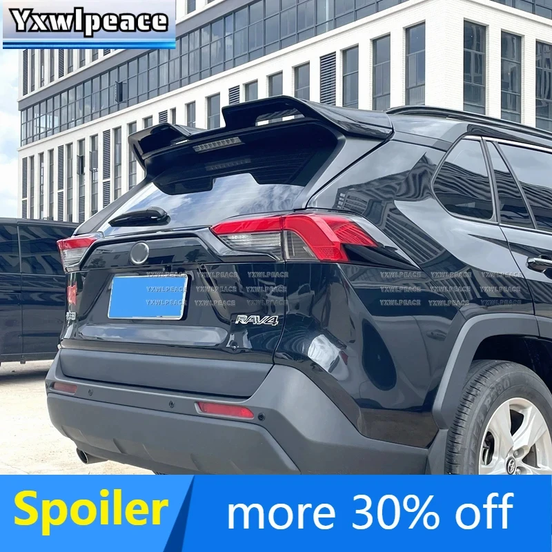 

For Toyota New RAV4 Spoiler 2020 2021 2022 ABS Plastic Big Style Rear Roof Spoiler Trunk Wing Body Kit Accessories