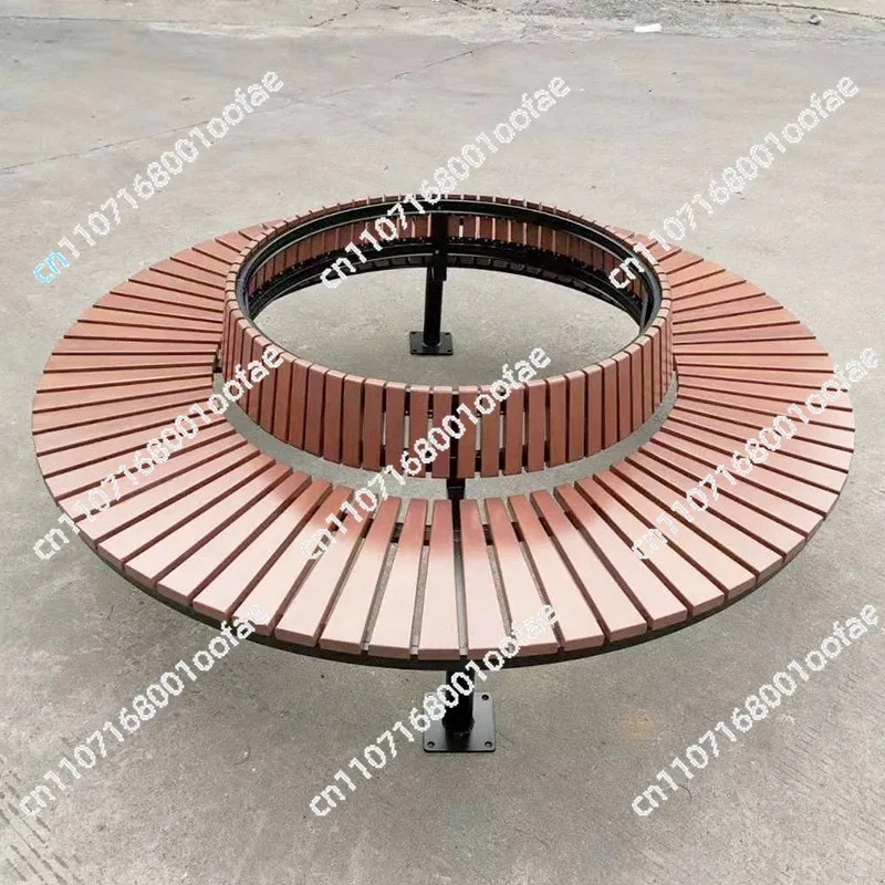 Round Outdoor Chair Metal Outdoor Bench Galvanized Wooden Patio Benches For School