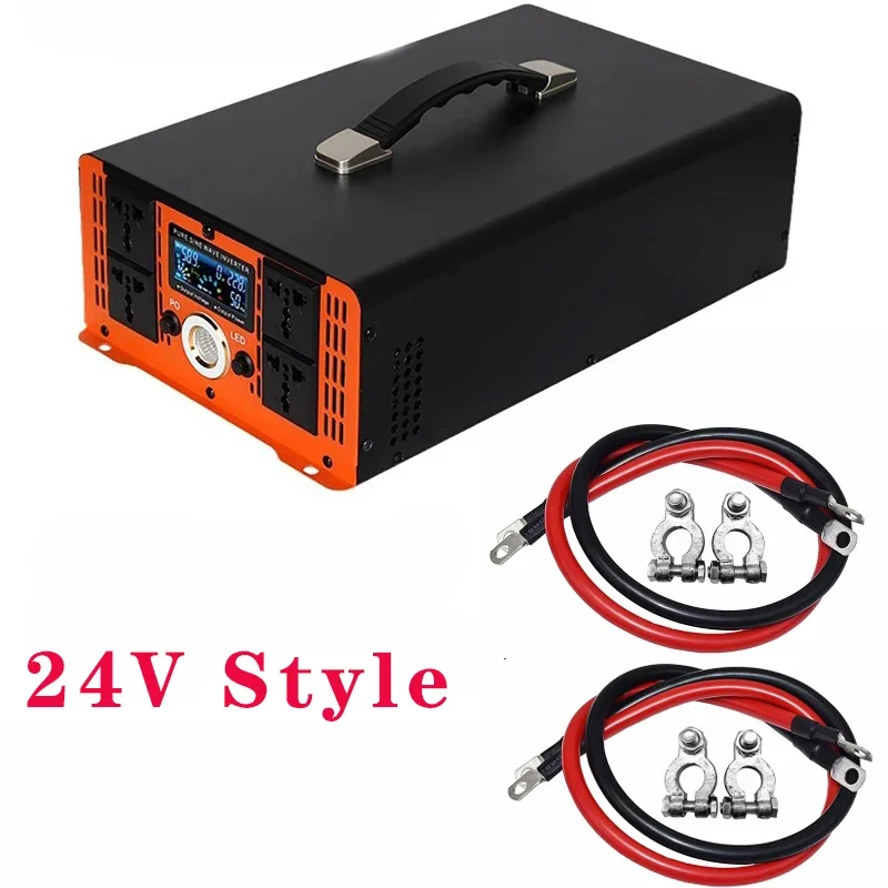 10000W Pure Sine Wave Inverter AC 220V/110V Solar Power Inverters 50Hz/60Hz 24V/48V/60V/72V/96V Car Charging Converter+LED Light