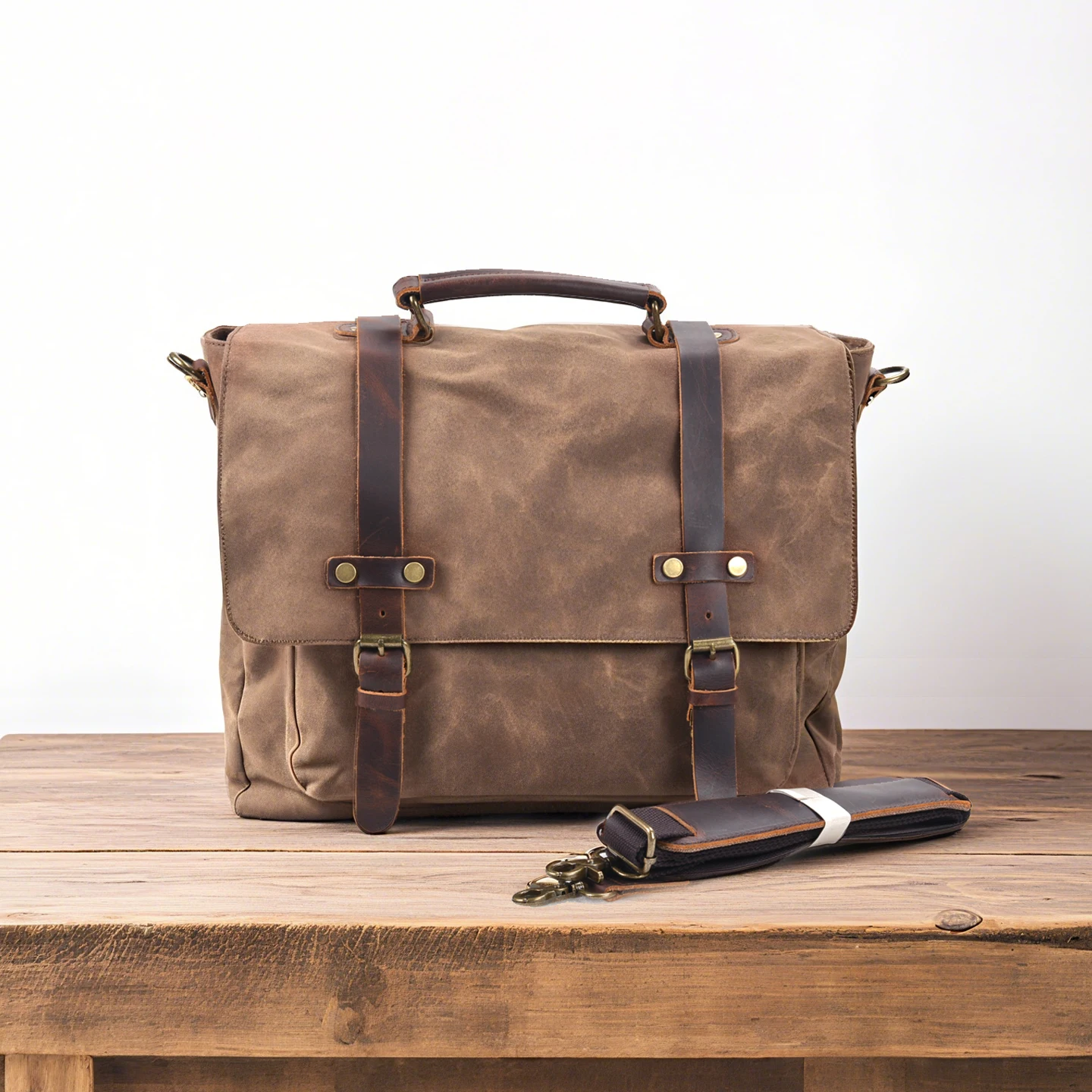 

Men Vintage Casual One Shoulder Bag Crossbody Laptop Tote Business Briefcase Outdoor