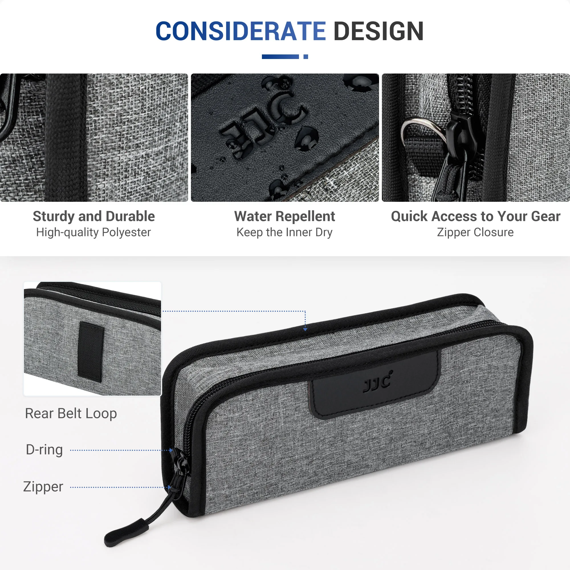 JJC Portable 35mm Film Case /135mm Film Carrying Storage Case Pouch for 5 Rolls 120mm Film Canister Bag with Strap