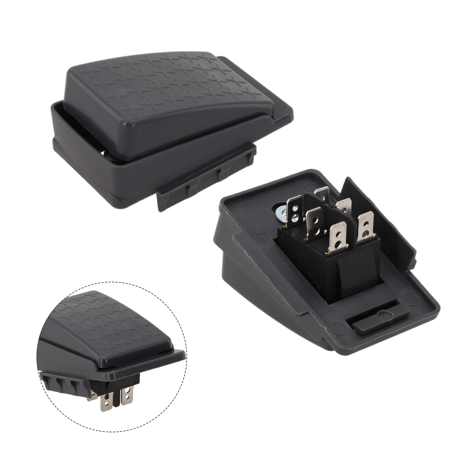 Children Electric Car Accelerator Pedal Switch Black 1.57x2.75x1.18x0.98inch 1pcs ABS Accessories Throttle Switch