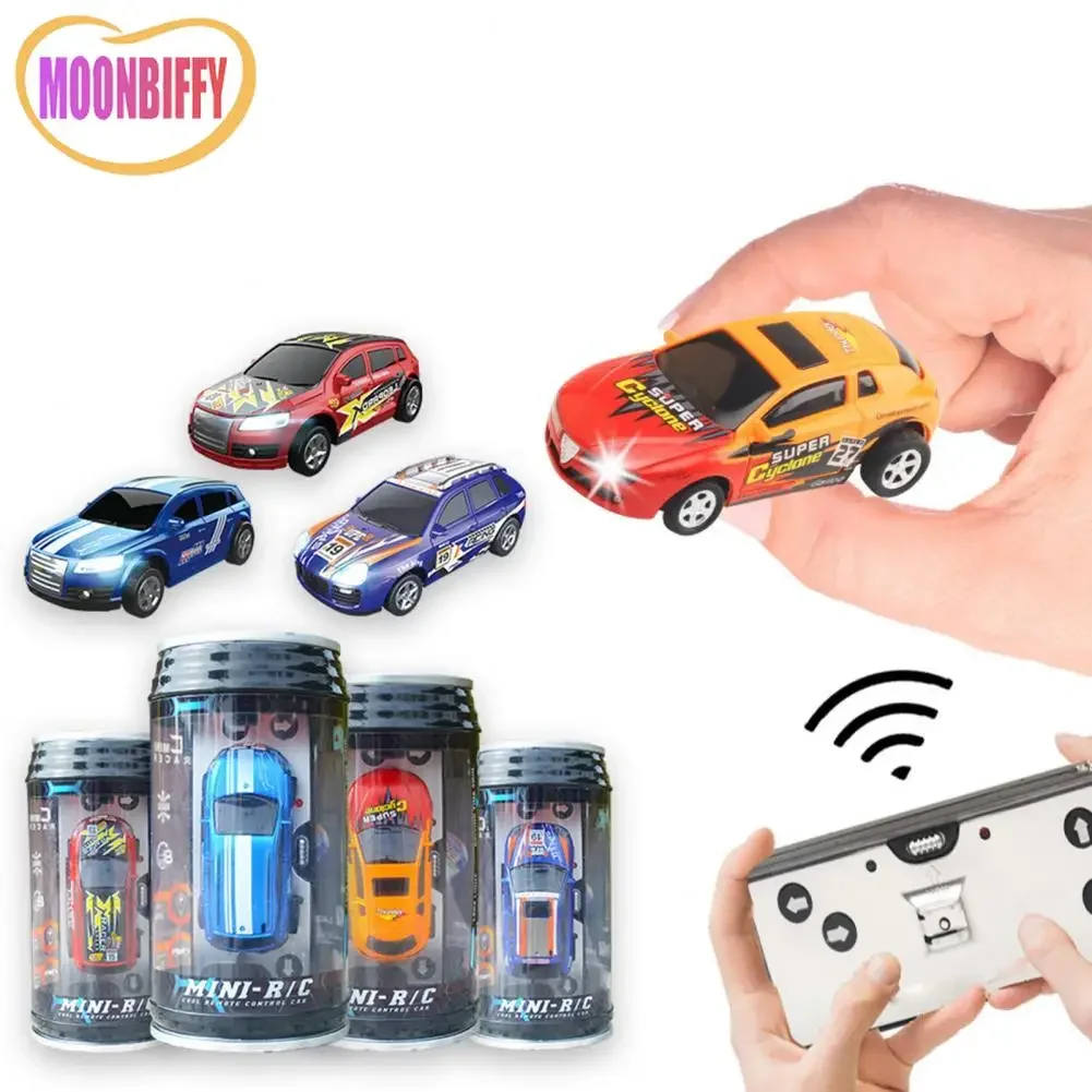 1:64 Remote Control Mini Rc Car Battery Operated Racing Car Pvc Cans Pack Machine Drift-Buggy Bluetooth Radio Controlled Toy Kid