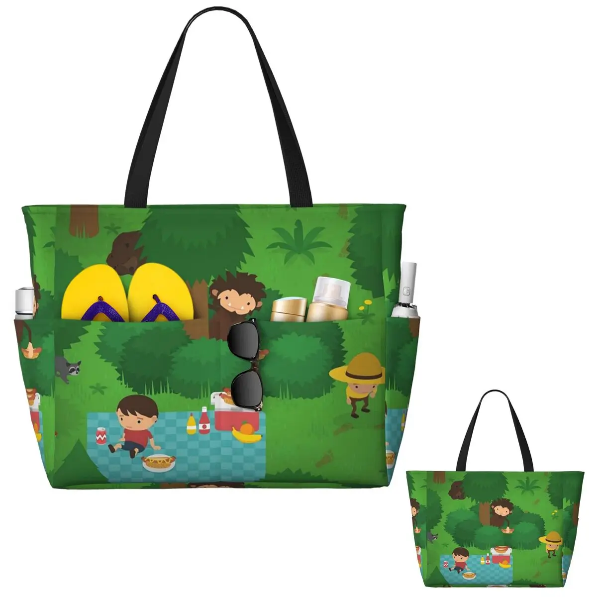 متستر Sasquatch نزهة حقيبة حمل على الشاطئ حقيبة رياضة رياضة اليوغا واق من المطر كبير حمل حقيبة المرأة حقيبة سفر حقيبة اللياقة البدنية #3