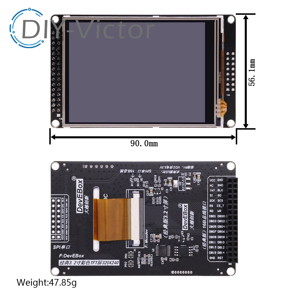 STM32F407VET6 Development Board Cortex-M4 STM32 Minimum System Learning Board ARM Core Board +3.2 Inch LCD TFT With Touch Screen