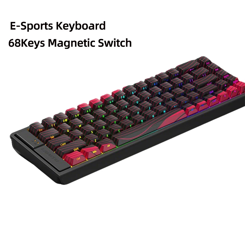 

New 68Key Mechanical Keyboard E-sports Magnetic Switch Wired Gaming Keyboards Rapid Trigger Rgb Backlight Customs Keyboards