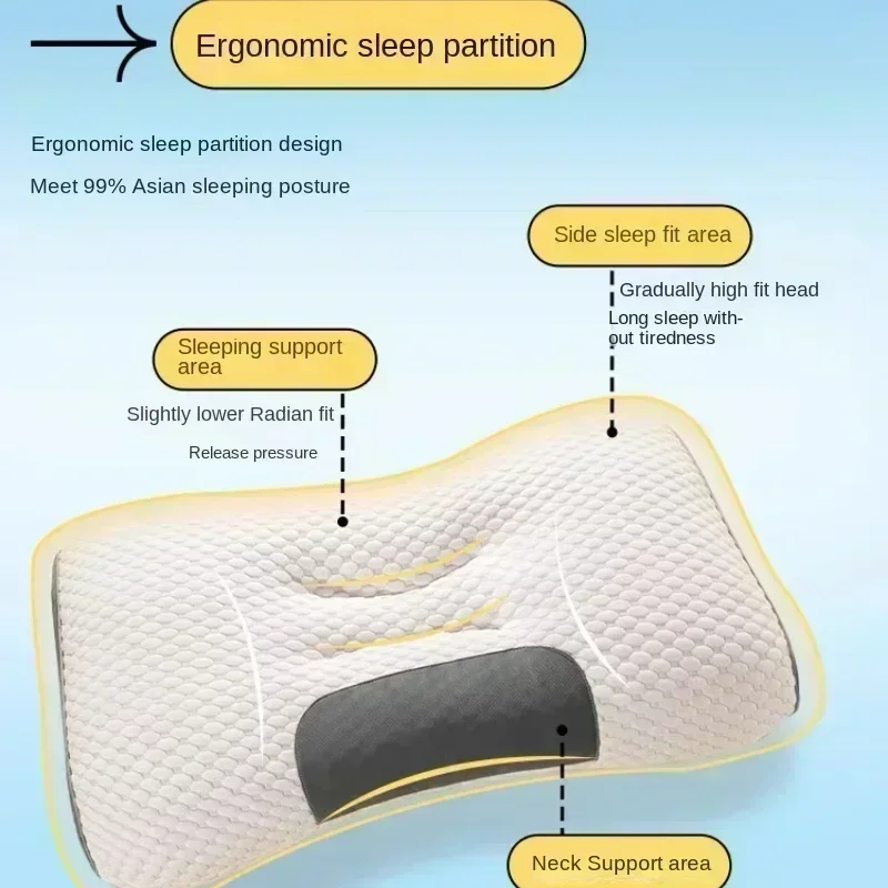 The Concave Convex Design of The Human Body Helps Massage The Neck, and The Fiber Massage Pillow Helps with Sleep