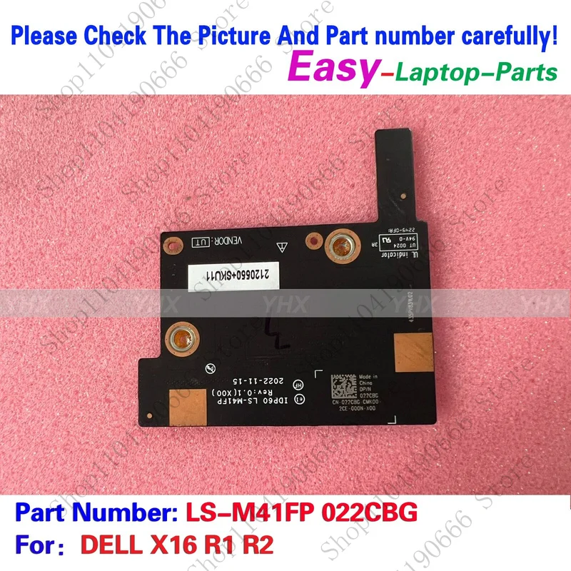 

bd Новая плата адаптера для клавиатуры DELL X16 R1 R2 LS-M41FP 022CBG.