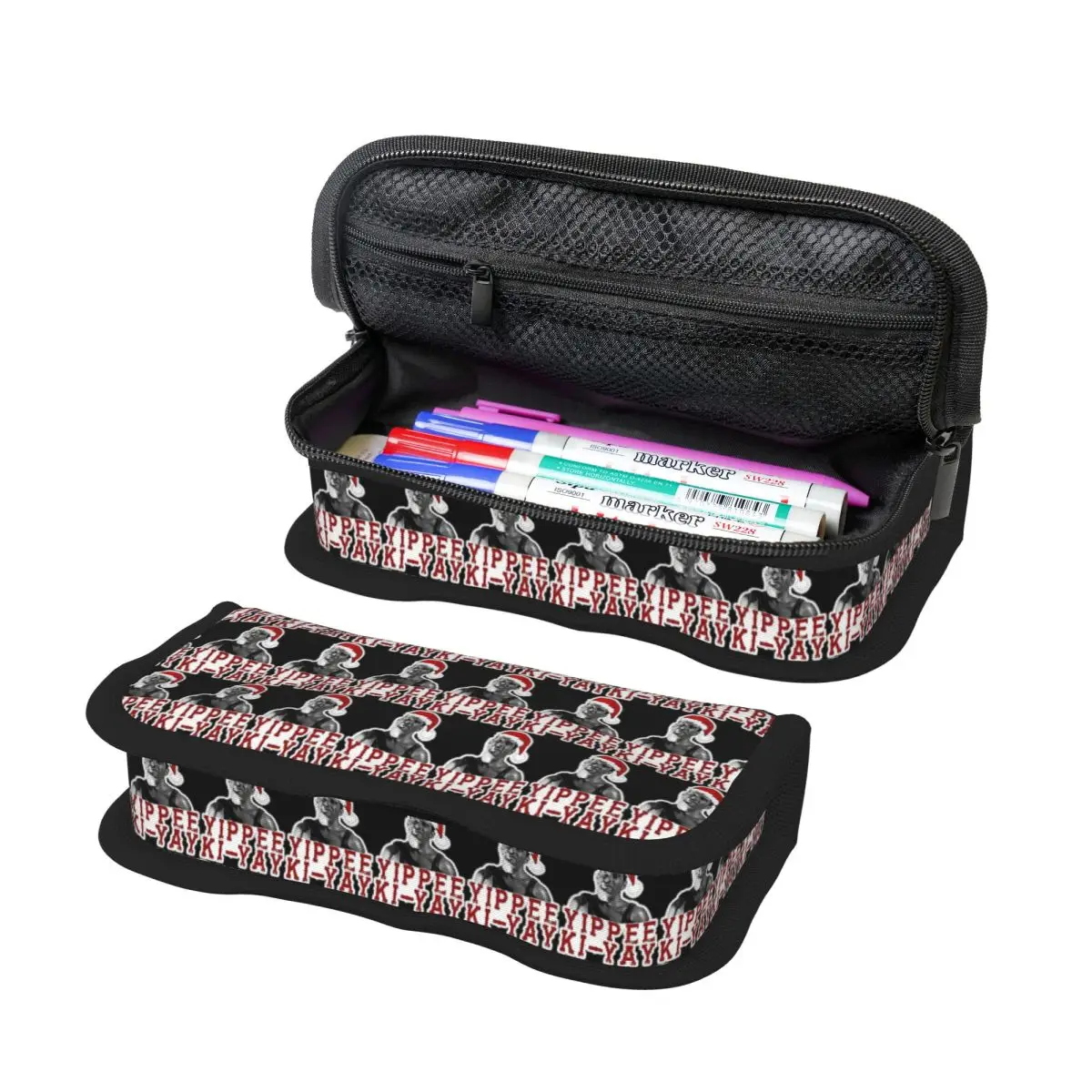 Yippie Ki-Yay Die Hard Christmas Federmäppchen für Studenten, Geschenke, Stiftbox, Bleistiftbeutel, Schreibwaren, Stifthaltertasche