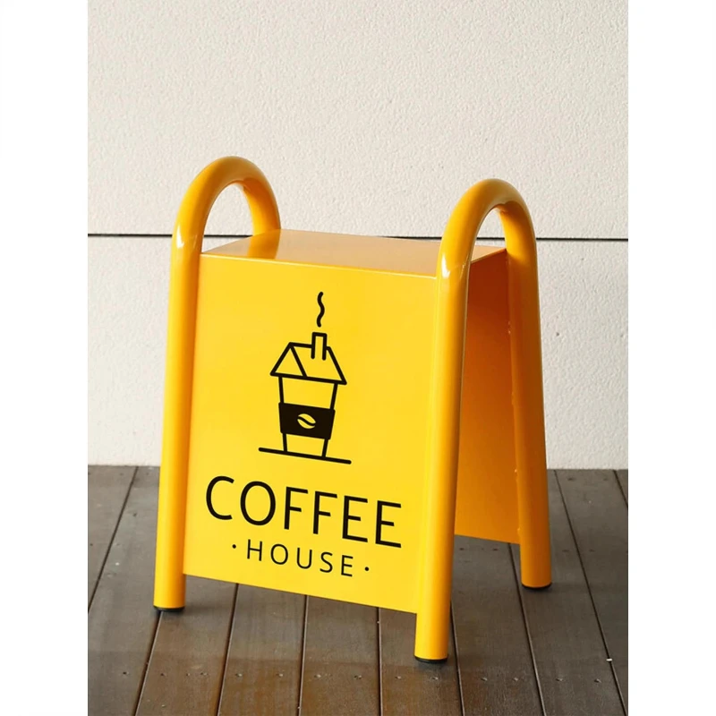 

Internet celebrity coffee shop outdoor wrought iron paint billboard