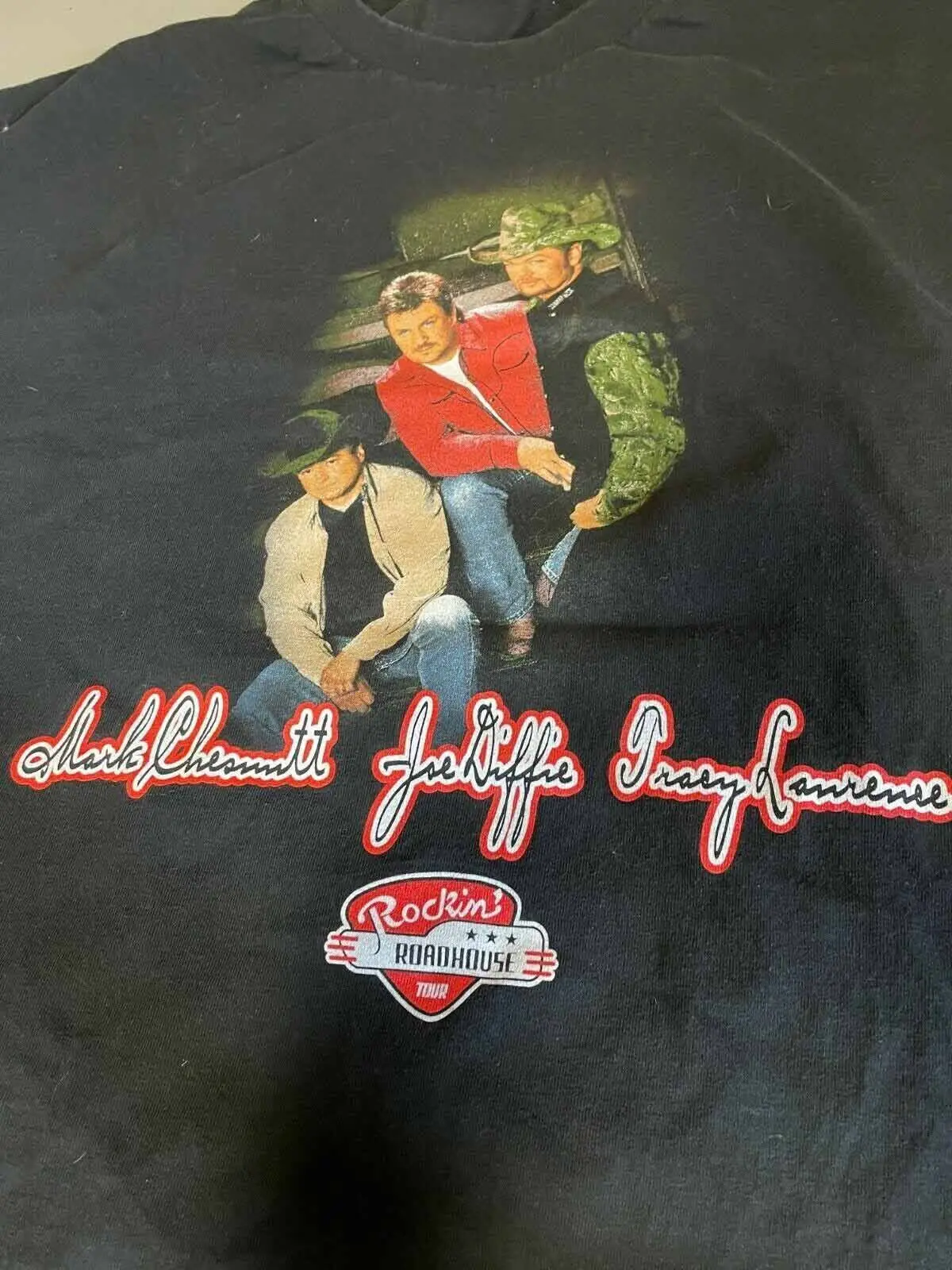 VTG MARK CHESNUTT JOE DIFFIE TRACY LAWRENCE Tour Shirt Black S-5XL NE1670