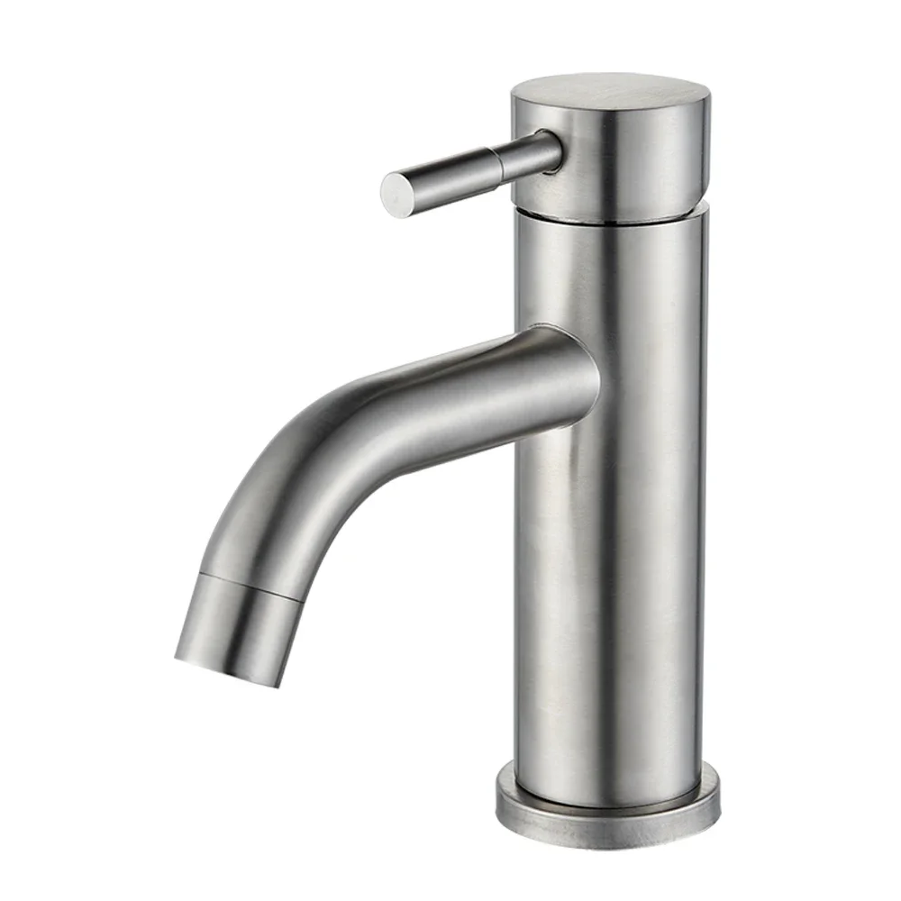 Matte Black Bathroom Basin Faucet Deck Mounted Short Hot and Cold Water Mixer Tap Crane For Vessel Sink image 3