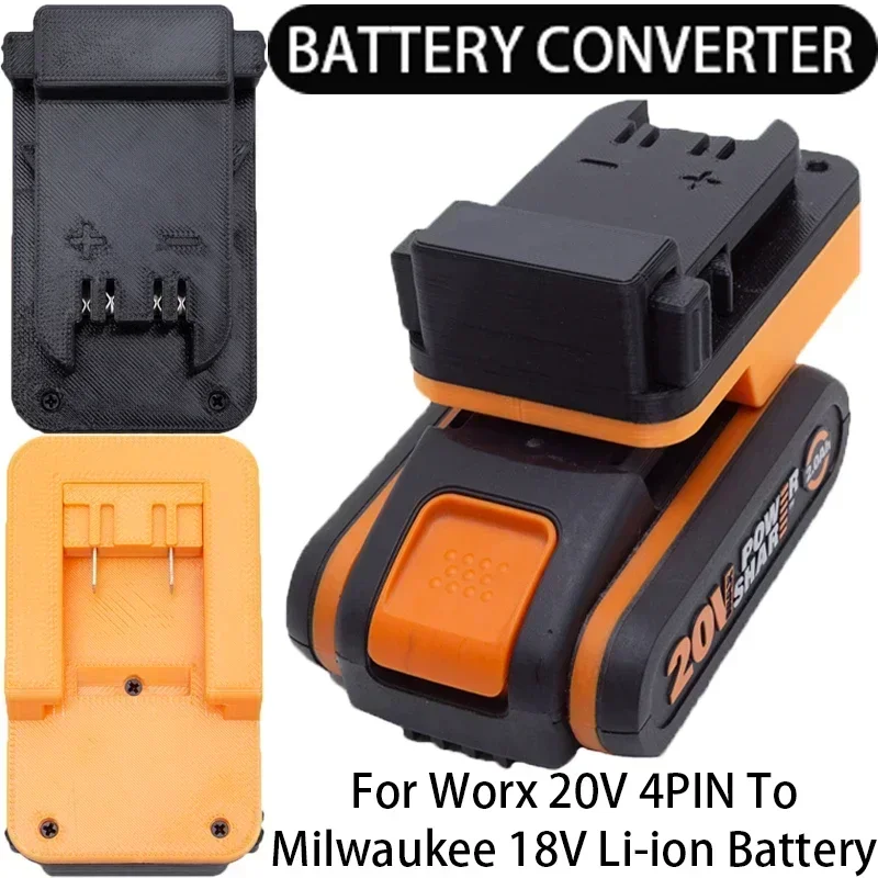 Adaptador De Batería WORX A Makita 18V LXT - Convertidor 4 PIN Para Herramientas Inalámbricas (Demkmilri)
