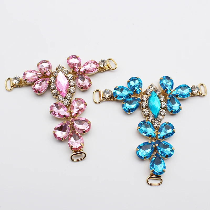 9-color New T-shaped Sandals Acrylic Rhinestonrs Link Buckle Handmade Women\'s Bikini Clothing Decoration Buckle