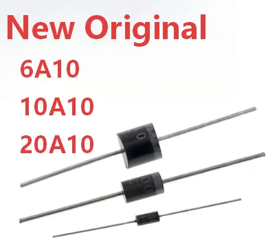 20-50PCS 10A10 6A10 20A10 R-6 DIP 6A 10A 20A 1000V electrical Axial Rectifier Diode