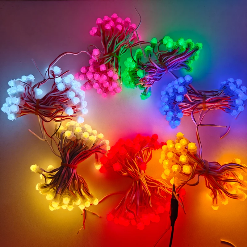 20 سلاسل 50 قطعة لكل سلسلة 9 مللي متر DC12V LED بكسل وحدات Led سلسلة أضواء الإعلان رسالة عرض مصباح الإضاءة لون واحد #6