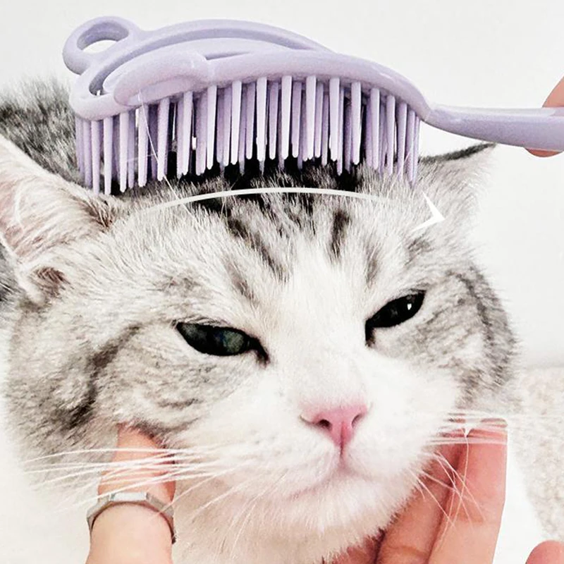 Peine de masaje de peluche para perros y mascotas, peine esponjoso para el pelo, peines con nudo abierto, herramientas de aseo para masaje, accesorios de limpieza para perros y gatos