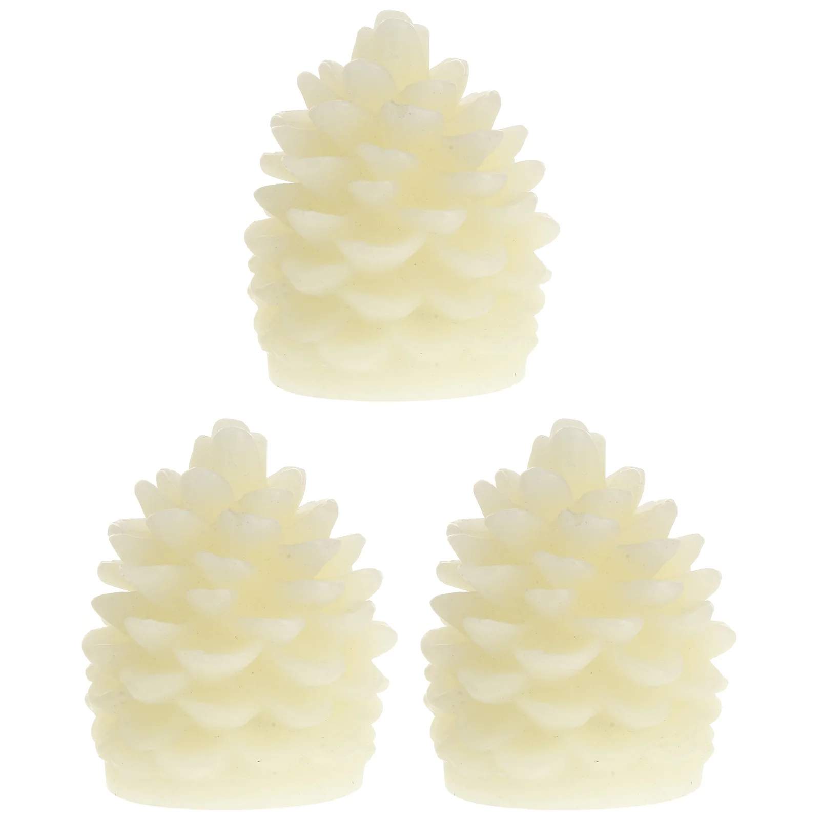 

Flameless Pinecone Wax C Light LED Christmas Decorations Wax Party Table 10 Warm Yellow Rustic LED Bulbs Tube