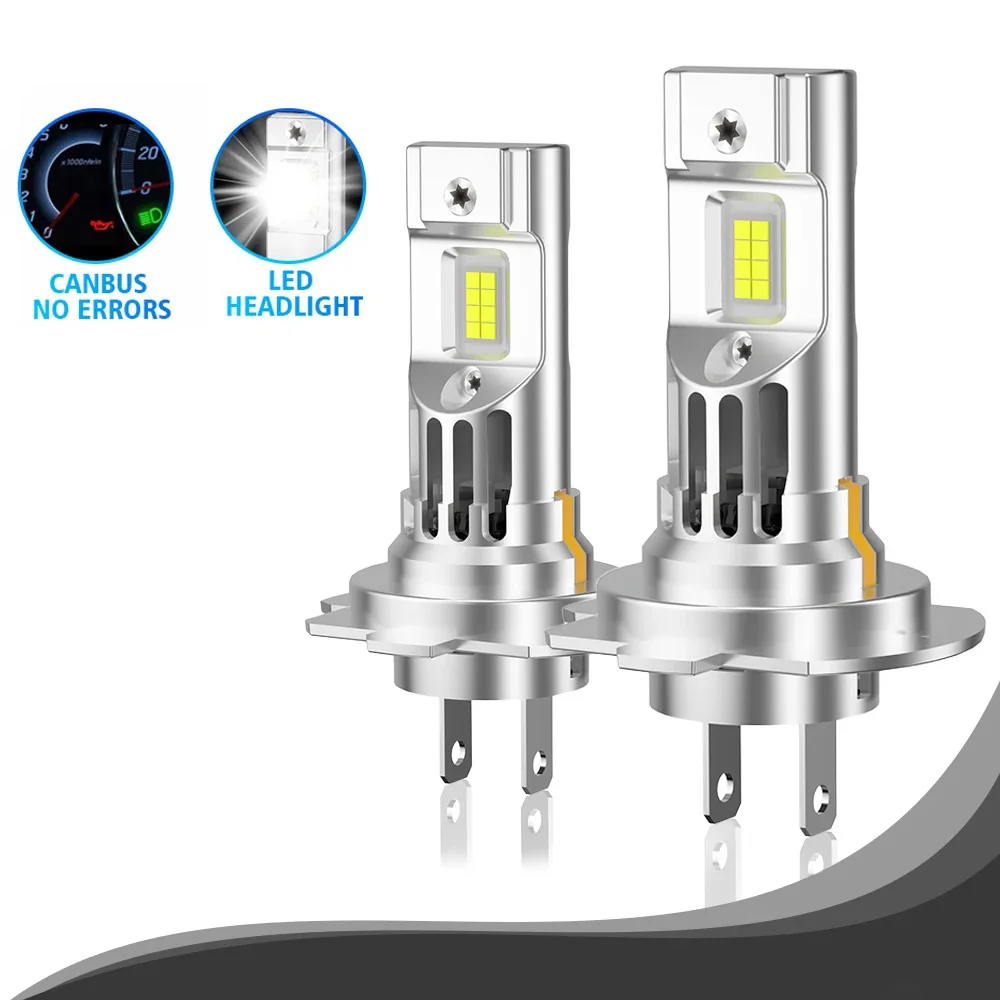 2Pcs H7 LED Light Canbus 50000LM 120W Car LED Headlight H7 Canbus No Error With Fan Auto Turbo Lights White Lamp 6500K 12V 24V