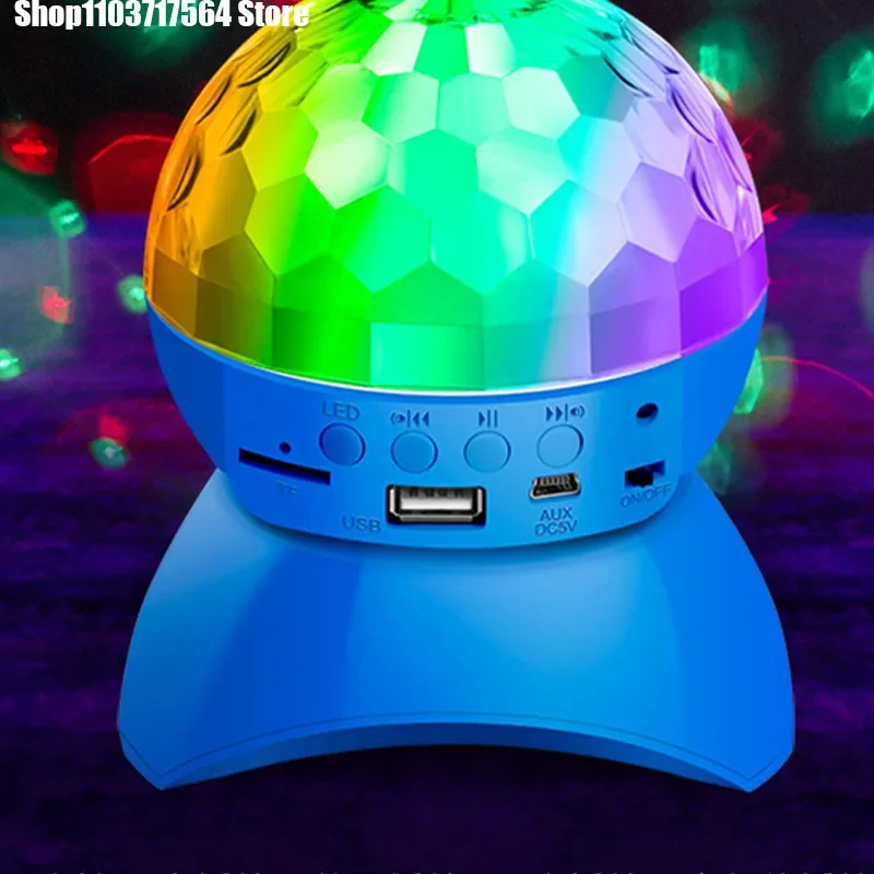 

LED Stage Disco Light Rotating DJ Ball Strobe Remote Sound Control Magic Dance Car RGB Christmas Gift Party Club Laser Show Lamp