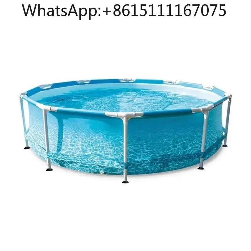 Intex 28206 Outdoor Garden Above Ground Swimming Pool Metal Frame Backyard Water Recreation Pool