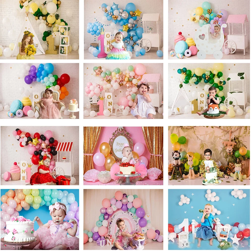 

Baby Birthday Party Cake Smash Decoration Studio Photography Background Prop Children Boy Girl Home Portrait Photobooth Photo