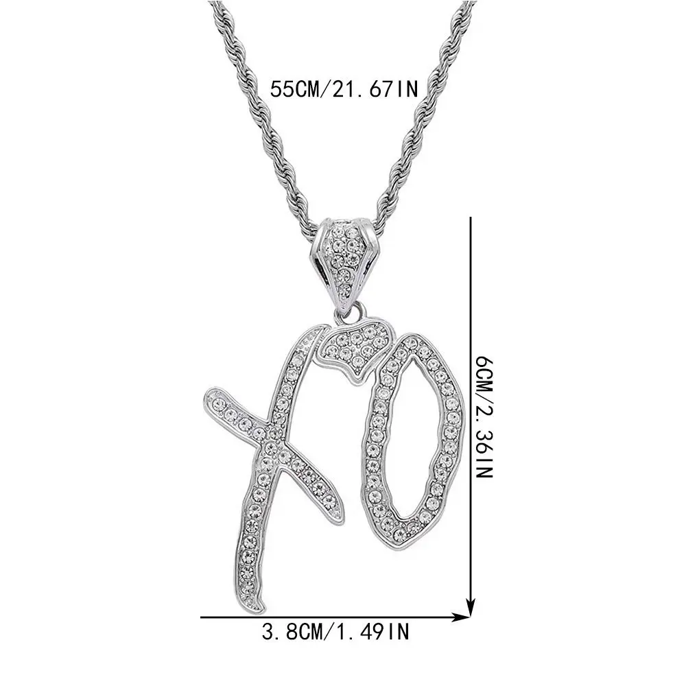 جديد مع مكعب زركونيا قلادة قلادة الذهب اللون الفضي اللون الهيب هوب قلادة سبائك الزنك إلكتروني قلادة مجوهرات اكسسوارات