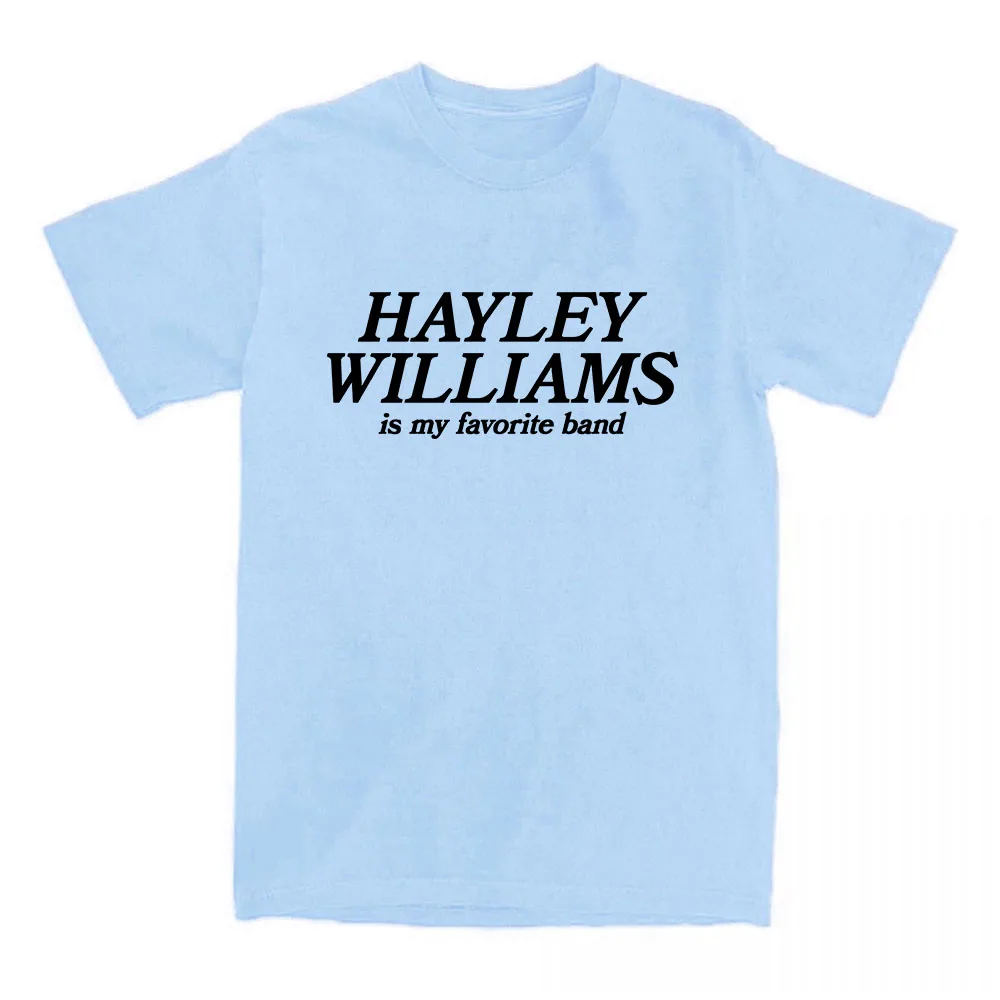 للجنسين الشارع الشهير ملابس منقوشة الفرقة المفضلة تي شيرت هايلي ويليامز موضة فضفاضة تي شيرت قصير الأكمام الإناث القطن بلايز