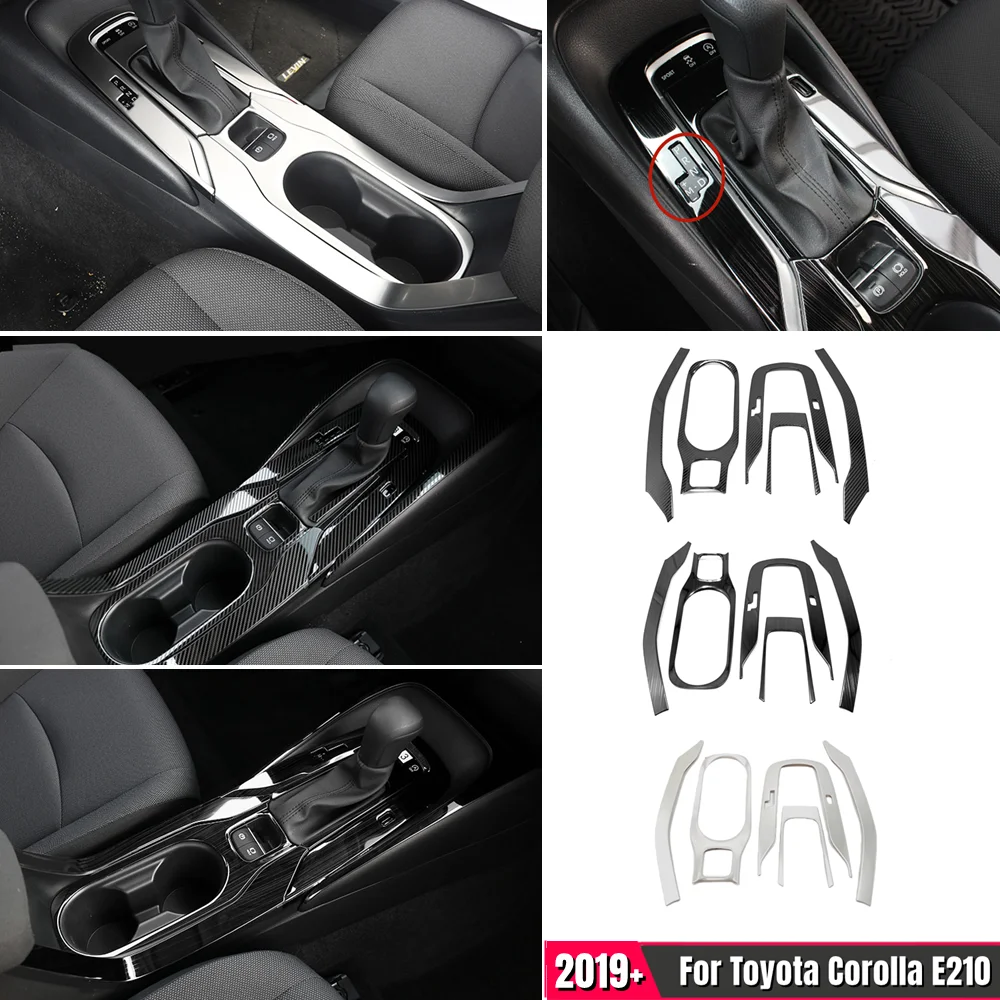 

For Toyota Corolla E210 2019-2022 Accessories Stainless Steel Interior Car Gear Shift Panel Frame Protector Cover Trim Strips