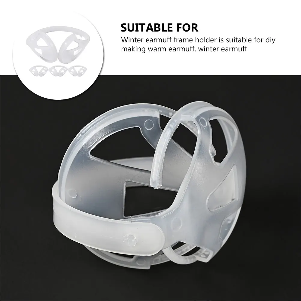 

4Pcs DIY Earmuff Frame Shelf White Plastic Earmuff Making Holder Crafting Rack for Ear Protectors Workshop Organization