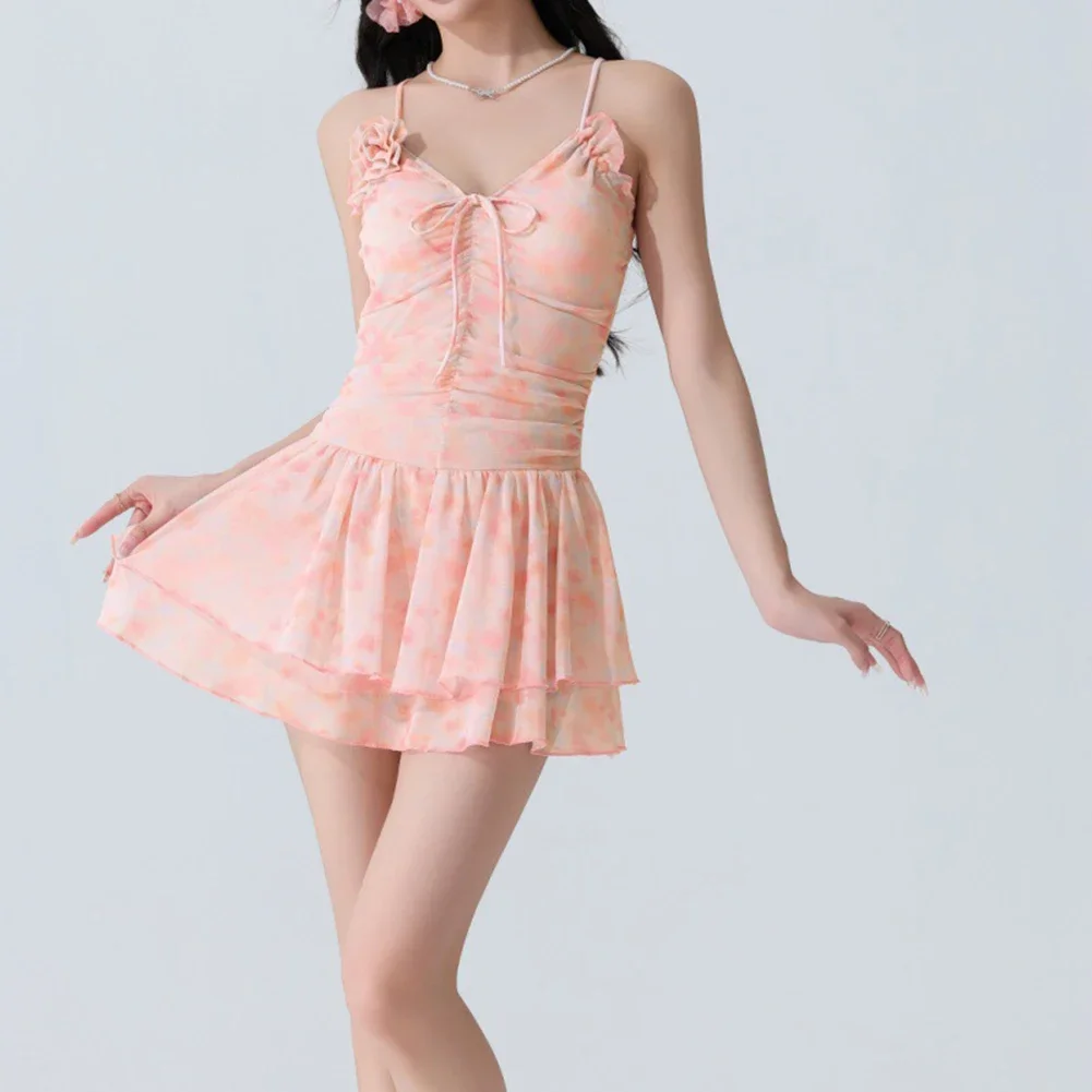 ملابس سباحة نسائية جديدة لعام 2025 ضيقة ومثيرة ورغبة نقية لطيفة على طراز خرافي حبال بدون ظهر غطاء لحم ضيق للعطلات ملابس سباحة ناعمة #4