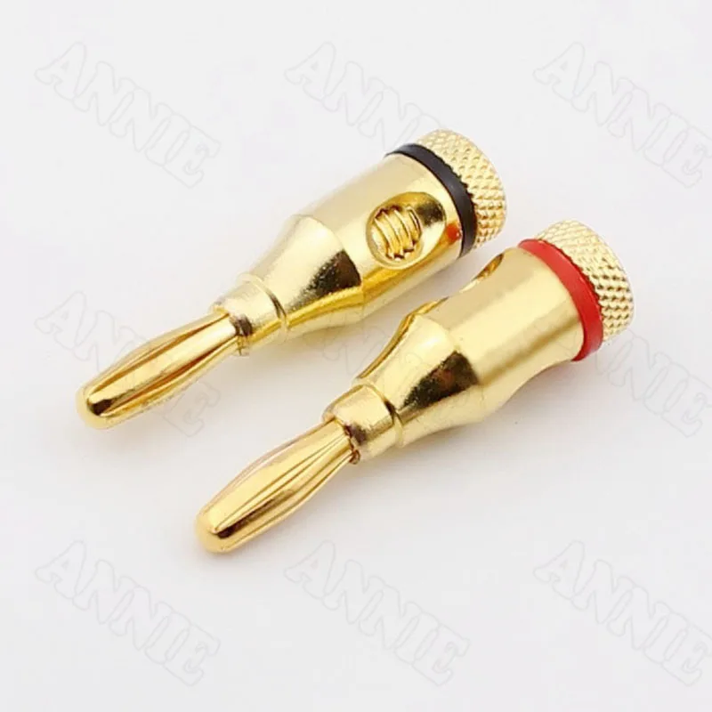 100pcs/lot Gold Plated Banana Plug Connector For Budweiser Musical Speaker Jack Horn Wire Socket